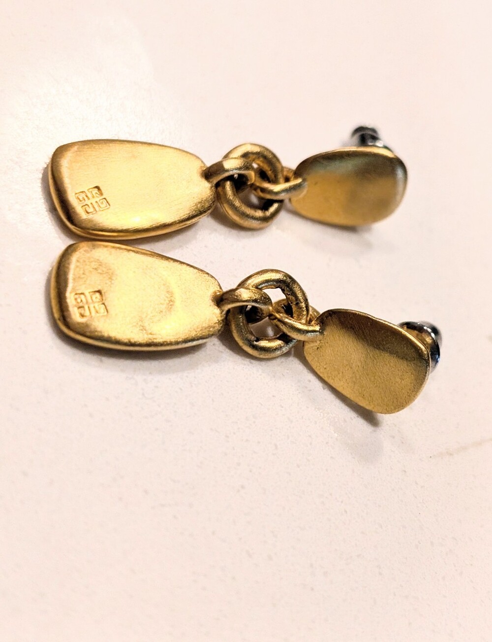 Givenchy Vintage Gold Drop Boho Hippie Holiday Earrings